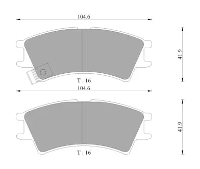 Комплект тормозных колодок, дисковый тормоз BOSCH 0986AB3045