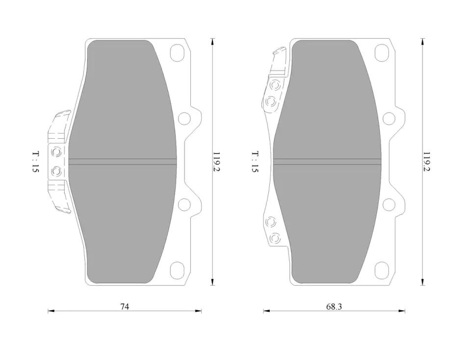 Комплект тормозных колодок, дисковый тормоз BOSCH 0986AB9154 (фото 1)