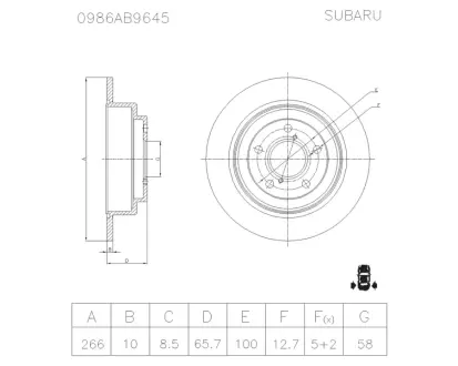 Тормозной диск BOSCH 0986AB9645