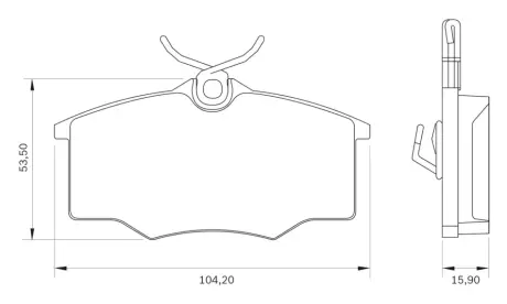 Комплект тормозных колодок, дисковый тормоз BOSCH 0986BB0046