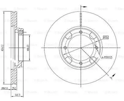 Тормозной диск BOSCH 0986BB4292