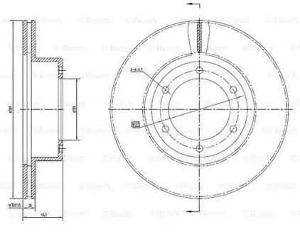 Тормозной диск BOSCH 0986BB4293