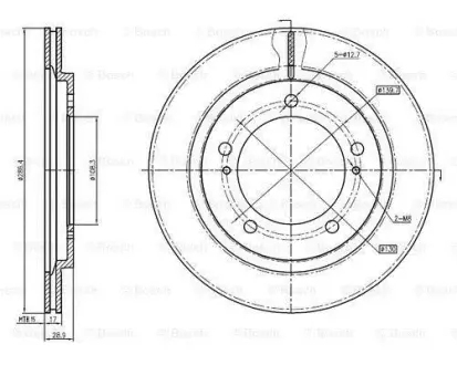 Тормозной диск BOSCH 0986BB4296