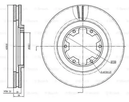 Тормозной диск BOSCH 0986BB4301