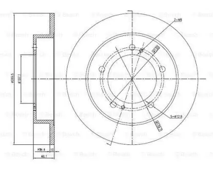 Тормозной диск BOSCH 0986BB4310