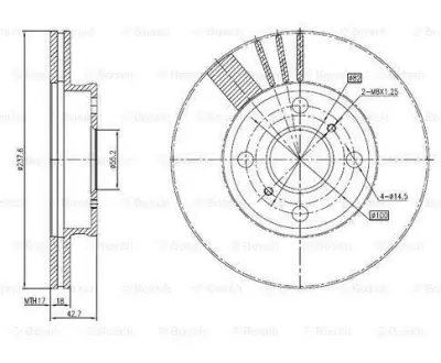 Тормозной диск BOSCH 0986BB4311