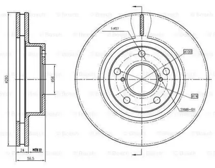 Тормозной диск BOSCH 0986BB4331