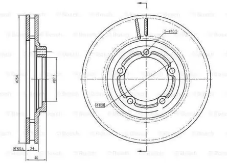 Тормозной диск BOSCH 0986BB4349