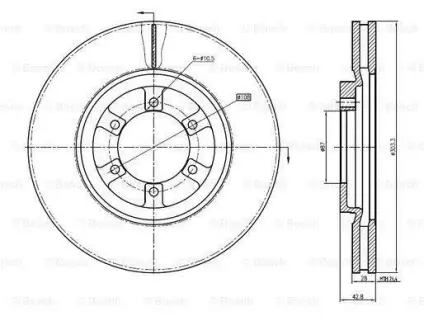 Тормозной диск BOSCH 0986BB4364