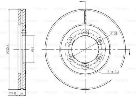 Тормозной диск BOSCH 0986BB4365