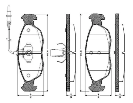 Комплект тормозных колодок, дисковый тормоз BOSCH 0986TB2025