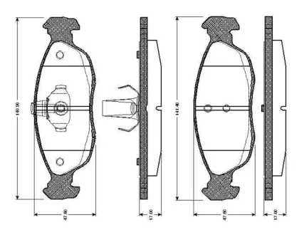 Комплект тормозных колодок, дисковый тормоз BOSCH 0986TB2026