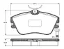 Комплект тормозных колодок, дисковый тормоз BOSCH 0986TB2027 (фото 1)