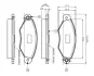 Комплект тормозных колодок, дисковый тормоз BOSCH 0986TB2043 (фото 1)