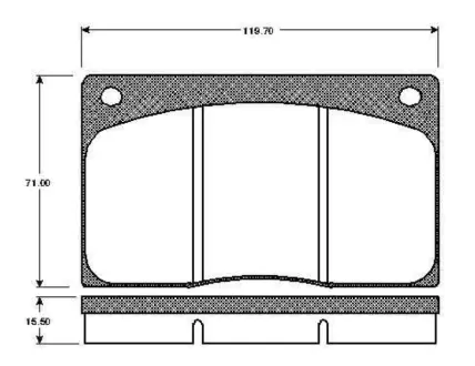 Комплект тормозных колодок, дисковый тормоз BOSCH 0986TB2057