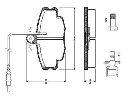 Комплект тормозных колодок, дисковый тормоз BOSCH 0986TB2076