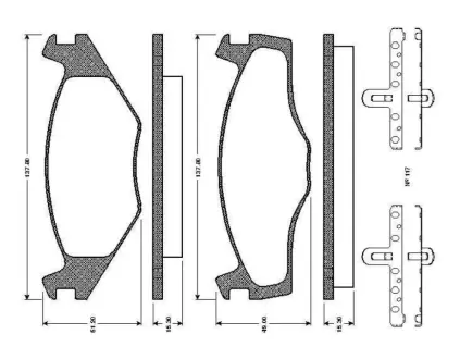 Комплект тормозных колодок, дисковый тормоз BOSCH 0986TB2089