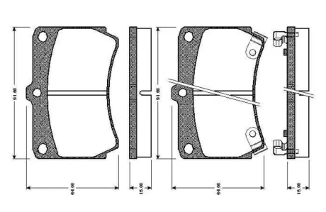 Комплект тормозных колодок, дисковый тормоз BOSCH 0986TB2107