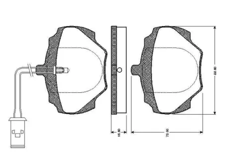 Комплект тормозных колодок, дисковый тормоз BOSCH 0986TB2114