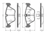 Комплект тормозных колодок, дисковый тормоз BOSCH 0986TB2153 (фото 1)