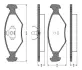 Комплект тормозных колодок, дисковый тормоз BOSCH 0986TB2155 (фото 1)