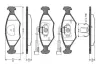 Комплект тормозных колодок, дисковый тормоз BOSCH 0986TB2157 (фото 1)