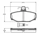 Комплект тормозных колодок, дисковый тормоз BOSCH 0986TB2164 (фото 1)