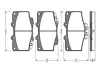 Комплект тормозных колодок, дисковый тормоз BOSCH 0986TB2169 (фото 1)