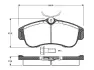 Комплект тормозных колодок, дисковый тормоз BOSCH 0986TB2174 (фото 1)