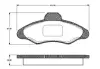 Комплект тормозных колодок, дисковый тормоз BOSCH 0986TB2184 (фото 1)