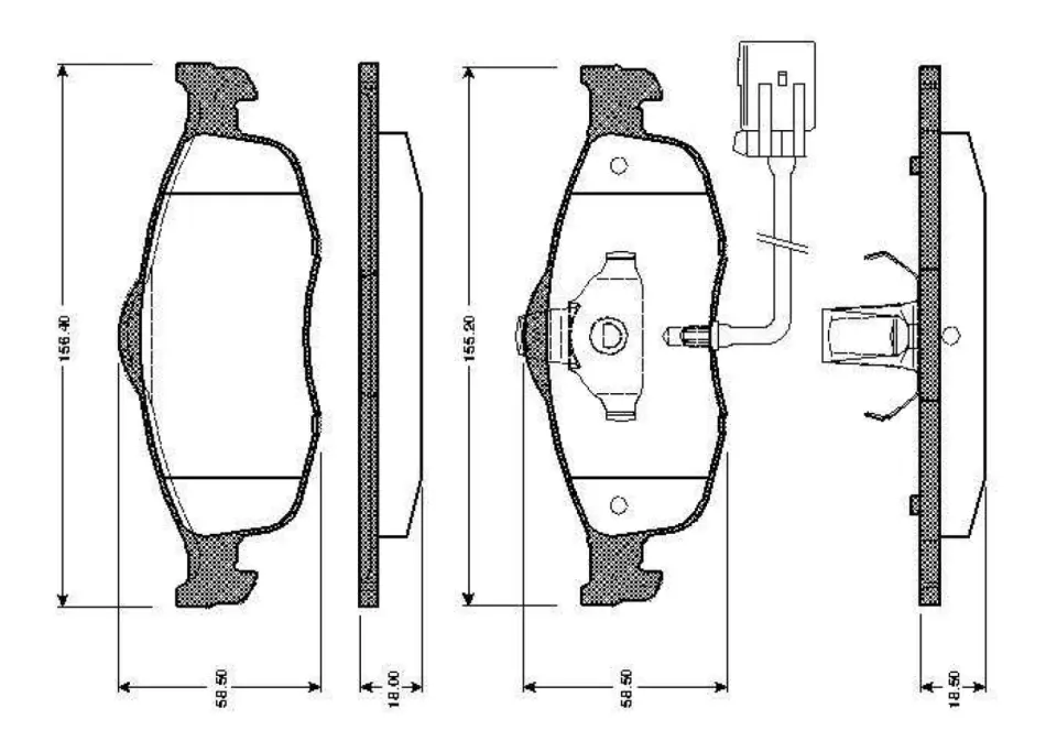 Комплект тормозных колодок, дисковый тормоз BOSCH 0986TB2241 (фото 1)
