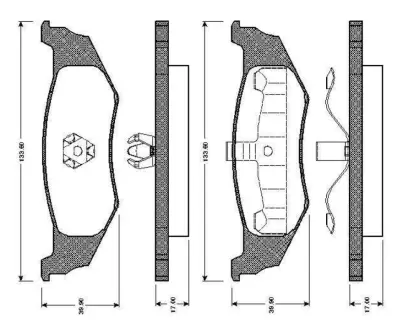 Комплект тормозных колодок, дисковый тормоз BOSCH 0986TB2260