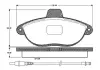 Комплект тормозных колодок, дисковый тормоз BOSCH 0986TB2295 (фото 1)