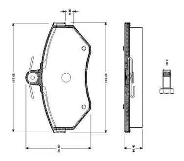 Комплект тормозных колодок, дисковый тормоз BOSCH 0986TB2311