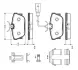 Комплект тормозных колодок, дисковый тормоз BOSCH 0986TB2376 (фото 1)