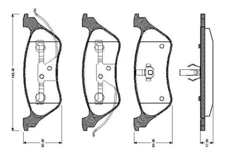 Комплект тормозных колодок, дисковый тормоз BOSCH 0986TB2388