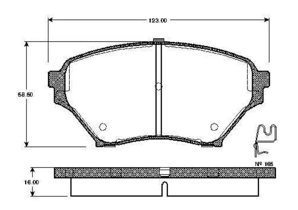 Комплект тормозных колодок, дисковый тормоз BOSCH 0986TB2412 (фото 1)