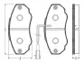 Комплект тормозных колодок, дисковый тормоз BOSCH 0986TB2432 (фото 1)