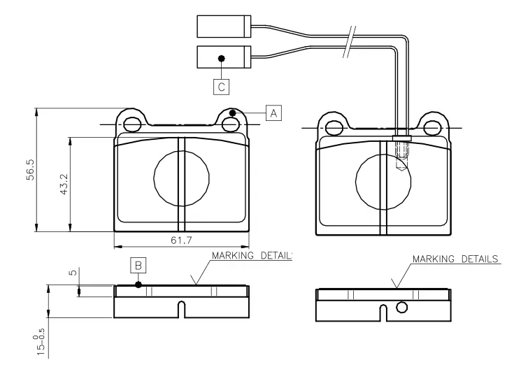 Комплект тормозных колодок, дисковый тормоз BOSCH 0986TB2471 (фото 1)