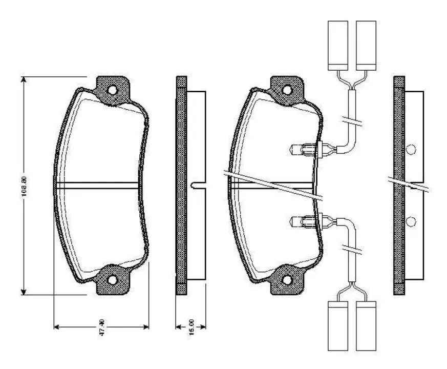 Комплект тормозных колодок, дисковый тормоз BOSCH 0986TB2480 (фото 1)