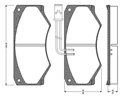 Комплект тормозных колодок, дисковый тормоз BOSCH 0986TB2484