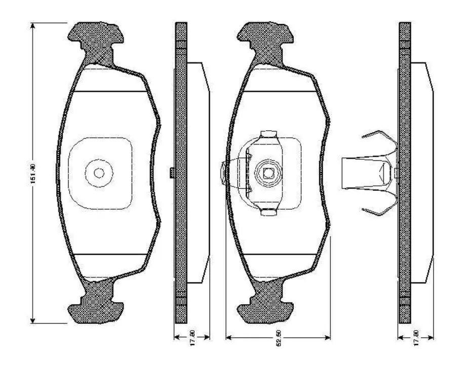 Комплект тормозных колодок, дисковый тормоз BOSCH 0986TB2539 (фото 1)