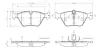 Комплект тормозных колодок, дисковый тормоз BOSCH 0986TB2598 (фото 1)