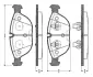 Комплект тормозных колодок, дисковый тормоз BOSCH 0986TB2744 (фото 1)