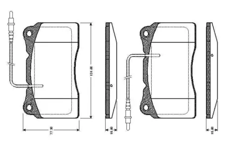 Комплект тормозных колодок, дисковый тормоз BOSCH 0986TB2771