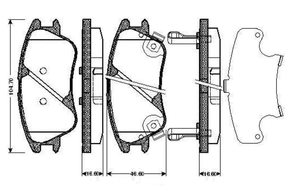 Комплект тормозных колодок, дисковый тормоз BOSCH 0986TB2897 (фото 1)