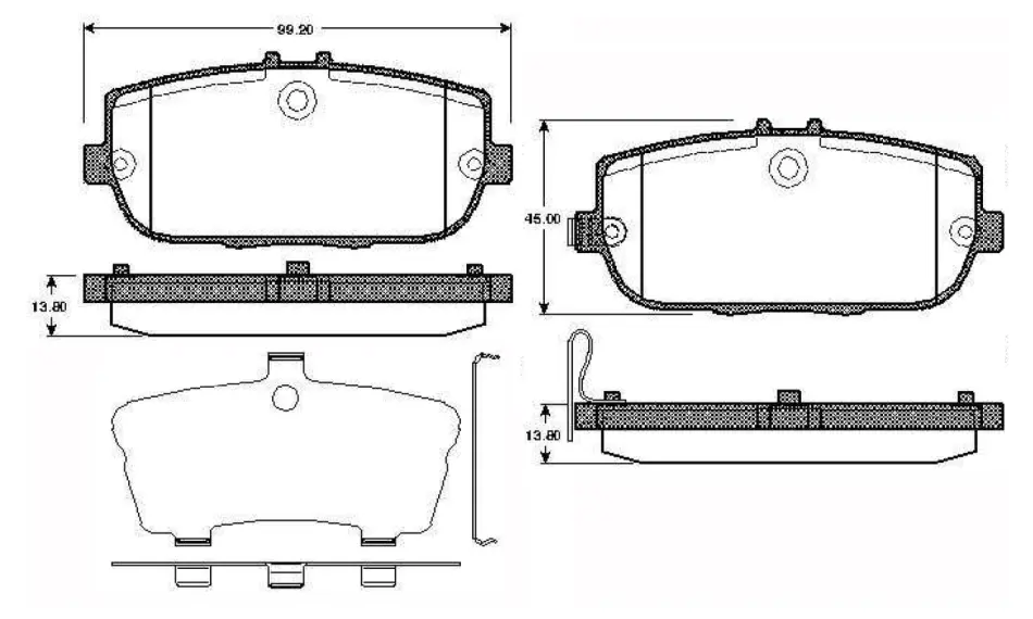 Комплект тормозных колодок, дисковый тормоз BOSCH 0986TB2970 (фото 1)