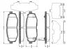 Комплект тормозных колодок, дисковый тормоз BOSCH 0986TB3003 (фото 1)