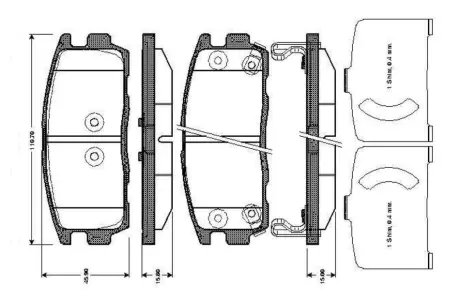 Комплект тормозных колодок, дисковый тормоз BOSCH 0986TB3008