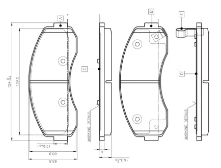 Комплект тормозных колодок, дисковый тормоз BOSCH 0986TB3045